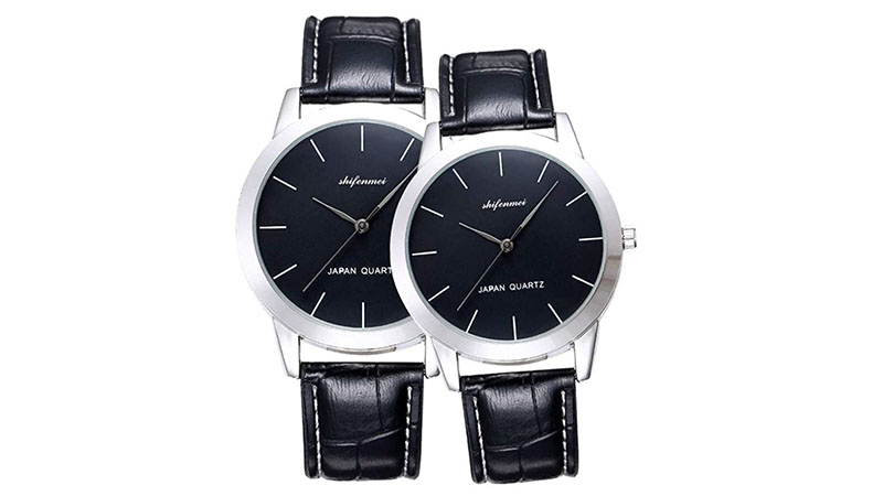 leather couple watches
