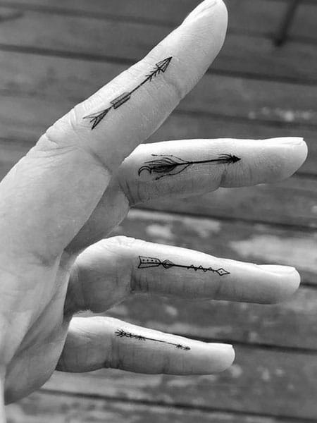 Arrows Small Finger Tattoo