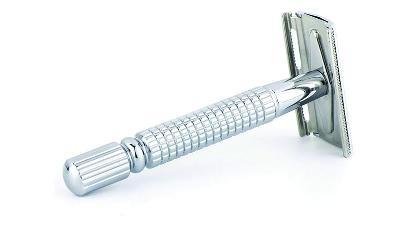 Baili Classic Metal 3 Piece Double Edge Safety Razor With Platinum Blade