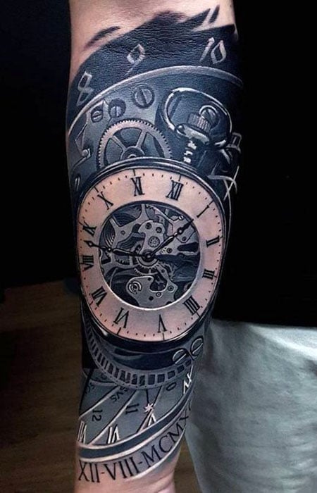 Tattoo Steampunk Gear Drawing Clock, PNG, 800x800px, Tattoo, Area, Art,  Clock, Decor Download Free
