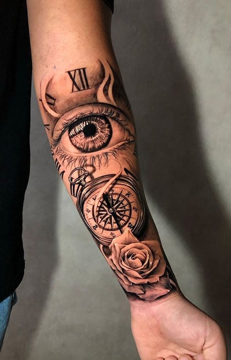 40 Best Clock Tattoos for Men & Meaning - The Trend Spotter
