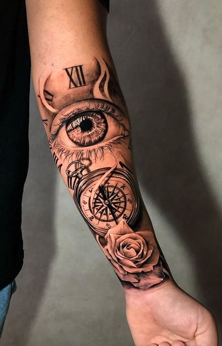 Eye Clock Tattoo