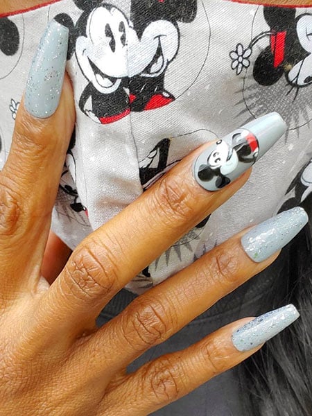 Mickey Mouse Long Ballerina Nails