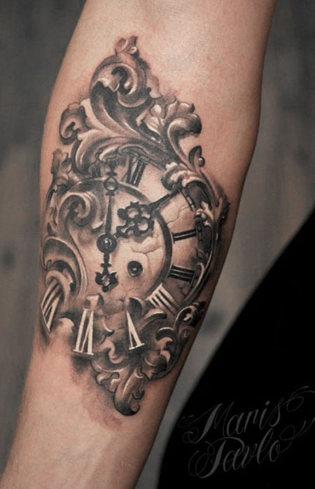 Old Clock Tattoo