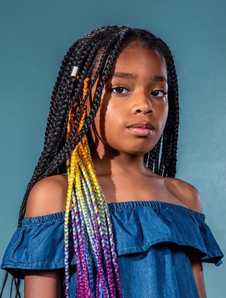 Rainbow Box Braids