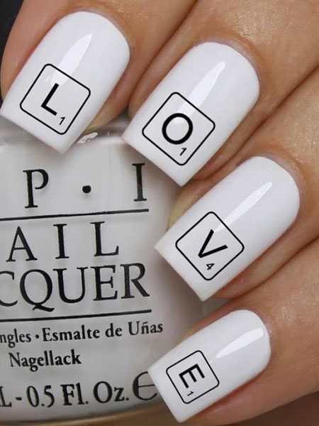 Scrabble Love Nails