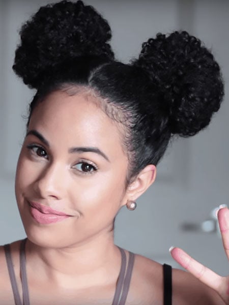 Space Buns With Natural Hair