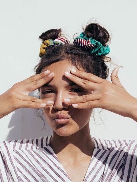 Space Buns With Scrunchies