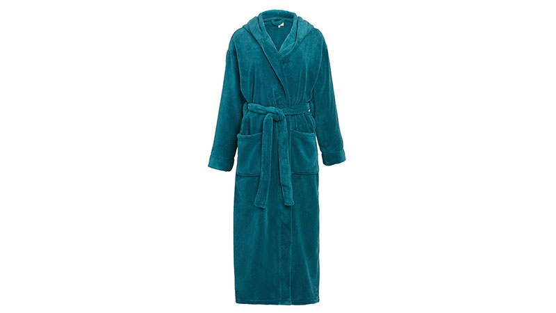 Alexander Del Rossa Women's Plush Fleece Robe With Hood
