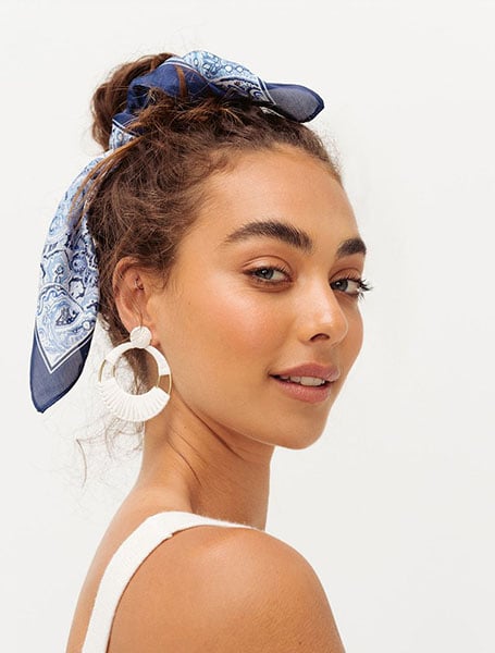 Bandana With Top Bun