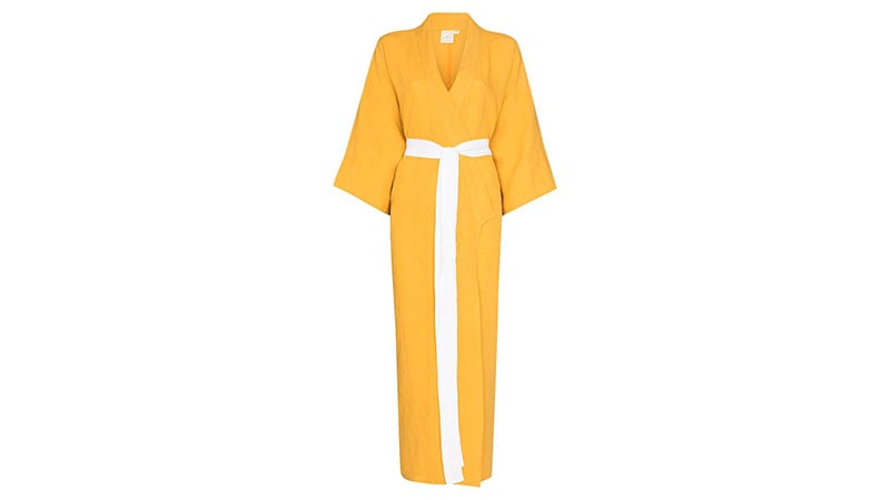 Deiji Studios Tied Waist Linen Robe