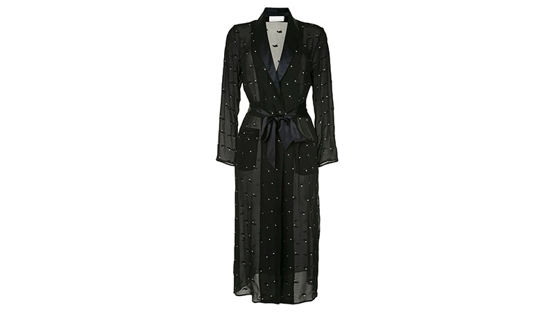 Fleur Du Mal Bunny Embroidery Long Robe