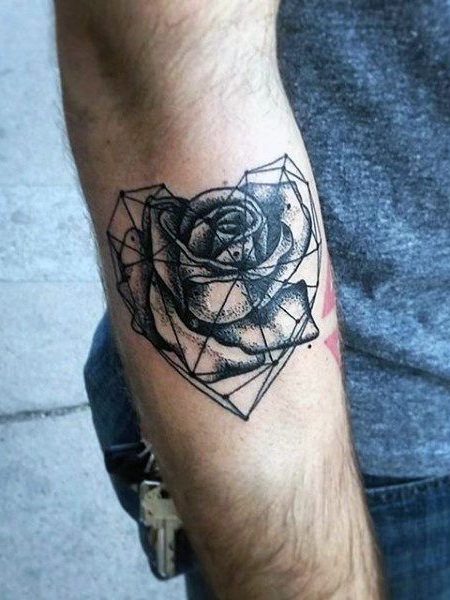 Flower Heart Tattoo 