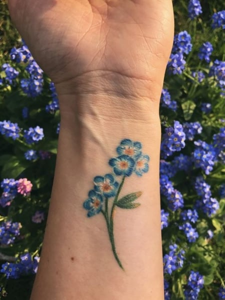 Forget Me Not Flower Tattoo