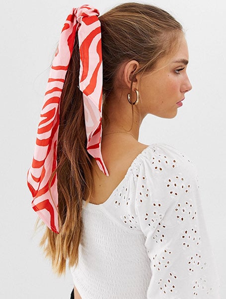 High Ponytail With Bandana