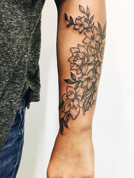 22 Charming plant  flower tattoo for men  Guys inspirations