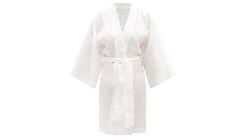 Rossell England Belted Linen Robe