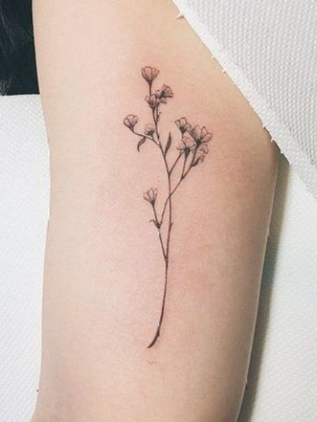 Simple Flower Tattoo 