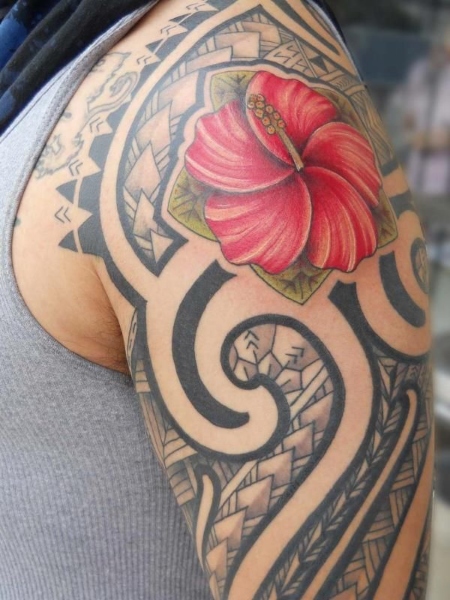 Tribal Flower Tattoo