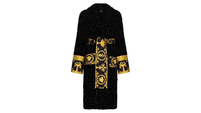 Versace Baroque Logo Print Robe