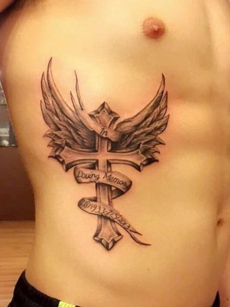 Angel Tattoo Design On Rib  Tattoo Designs Tattoo Pictures