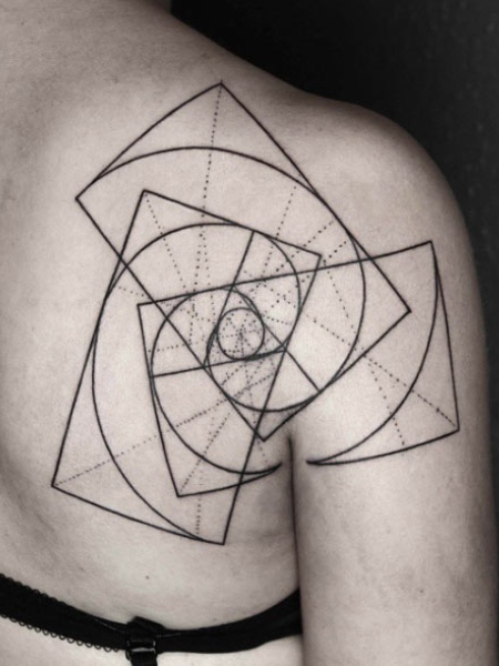 Geometric Shoulder Tattoo