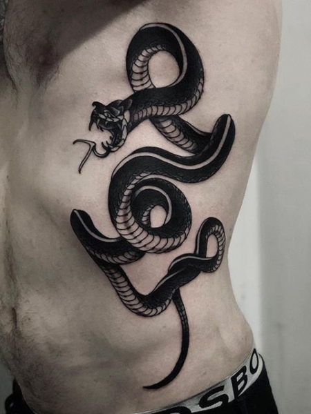 Snake Rib Tattoo