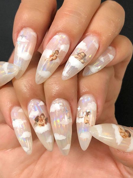 Angel Acrylic Nails