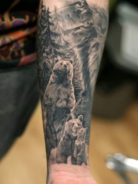 Bear Family Tattoo 