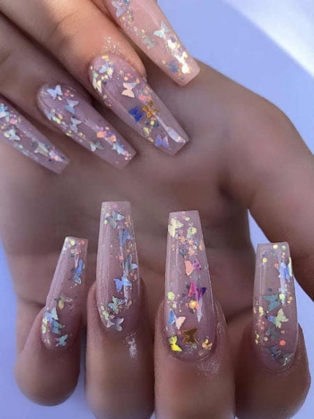 Butterfly Nail Flakes