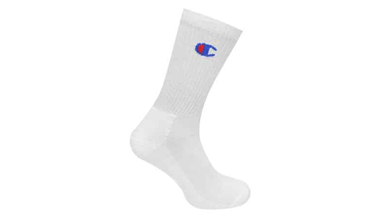 Champion Men's Double Dry Moisture Wicking Logo Crew Socks