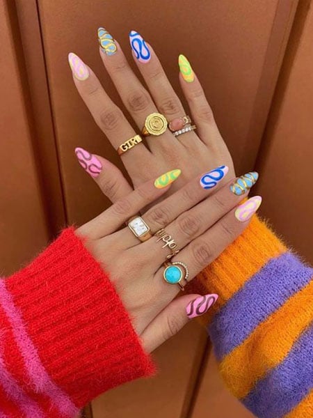 Colorful Acrylic Nails