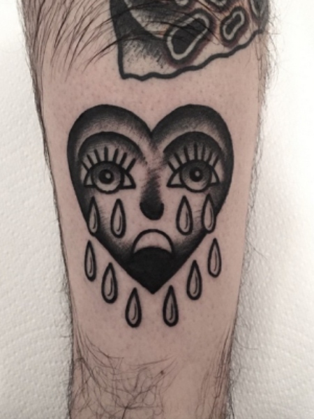 Crying Heart Tattoo