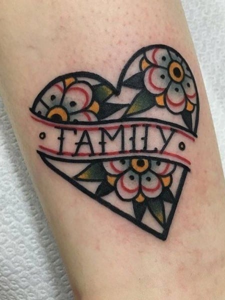 Family Heart Tattoo 