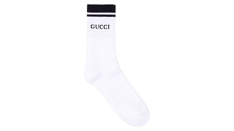 Gucci Logo Intarsia Cotton Blend Socks