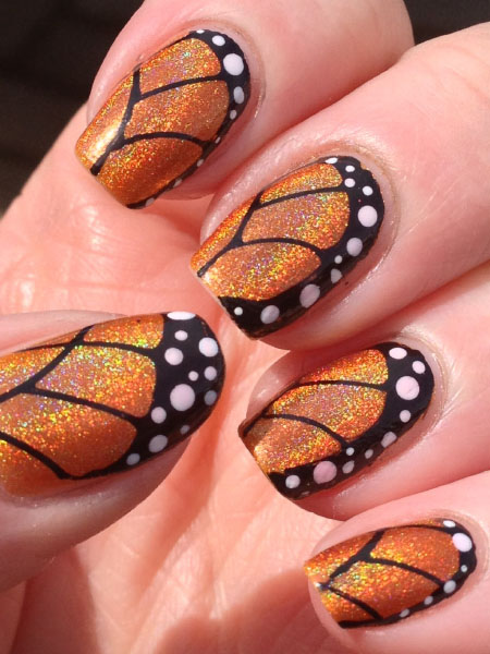 Holographic Butterfly Nails