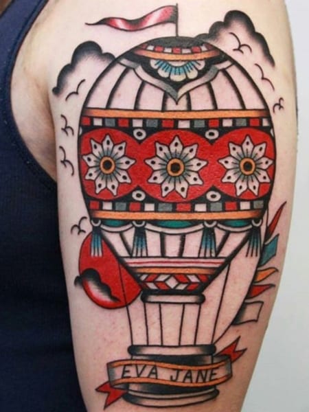 Hot Air Balloon Tattoo 