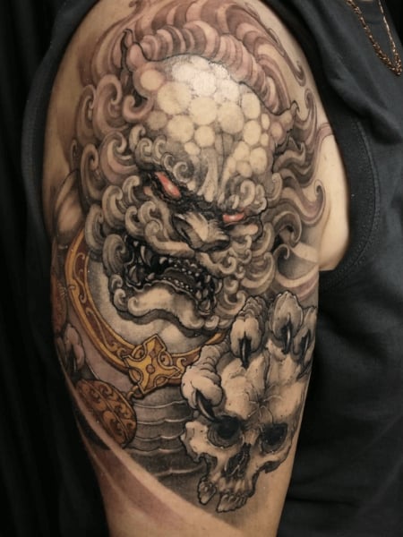 Japanese Lion Tattoo