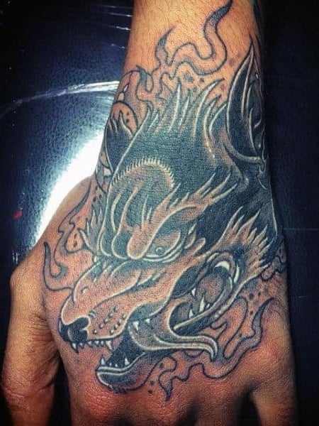 Japanese Wolf Tattoo