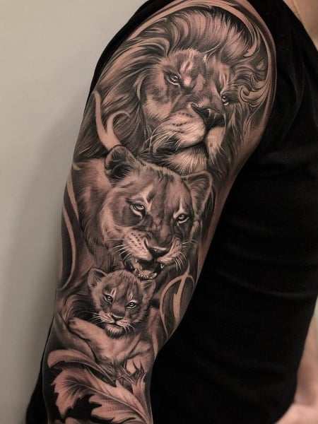 Lion Family Tattoo 