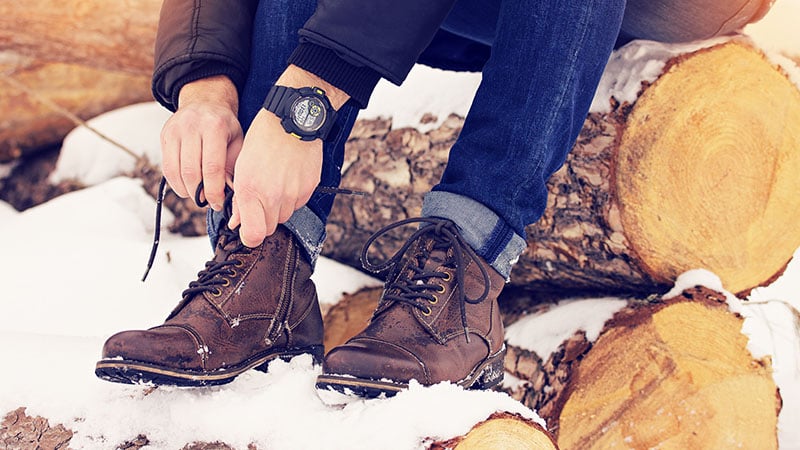 Winter Mens High Top Sneakers Boots Shoes Fur Inside Warm Work Outdoor Walking D