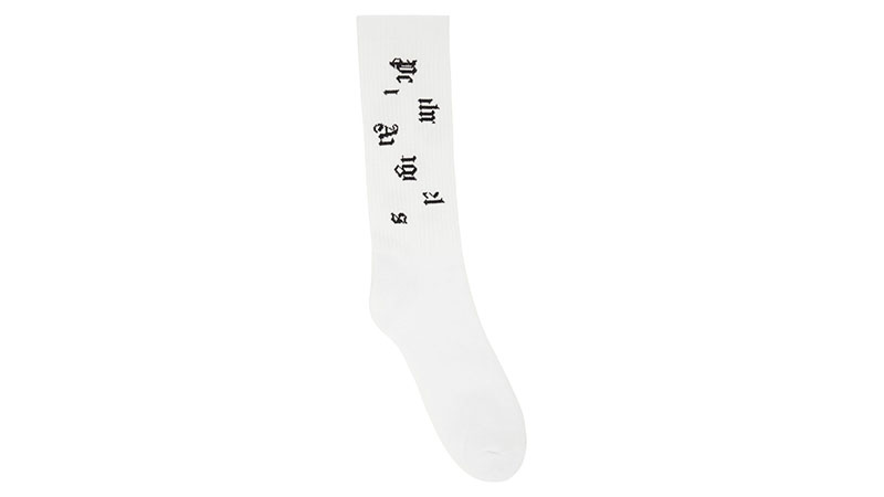 Palm Angles White Broken Logo Socks