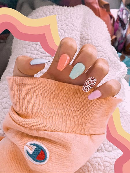 Pastel Tones Acrylic Nails