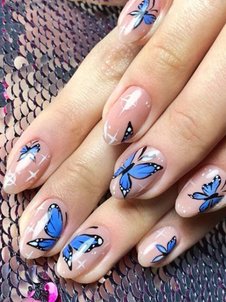 Short Butterfly Nails