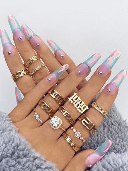 Statement Acrylic Nails