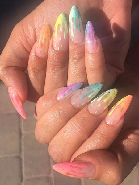 11 Cute Acrylic Nail Designs For Summer 2024 | Lilac nails, Pink tip nails,  Gel nails