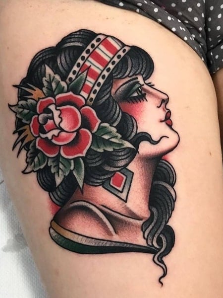 Traditional Portrait Tattoo 