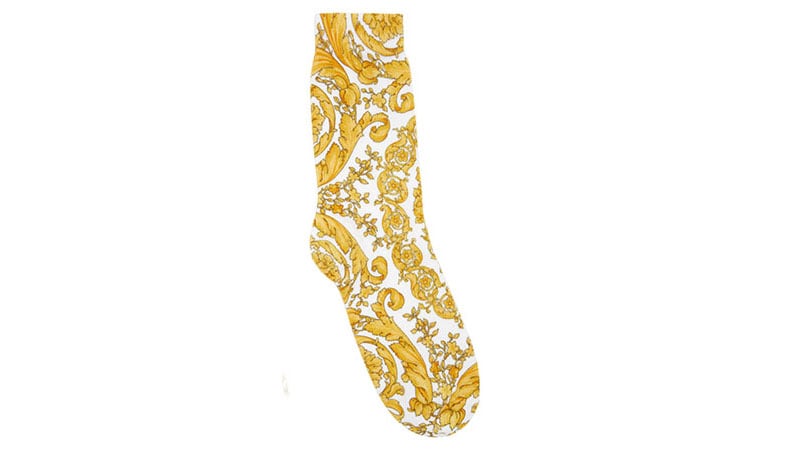 Versace Baroque Print Cotton Blend Socks