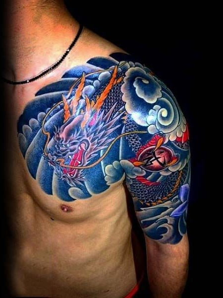 Aggregate more than 76 japanese chest tattoo designs best - vova.edu.vn