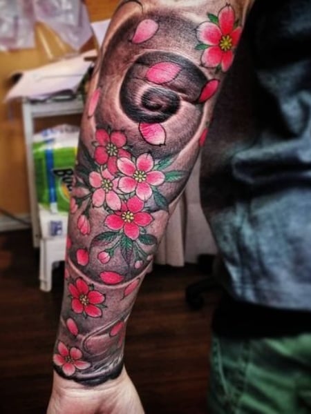 Pink Japanese Tattoo
